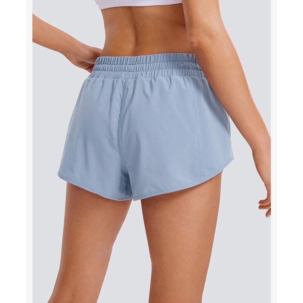 CRZ YOGA Women's Running Short Low Waisted Mesh Liner Quick Dry size medium NWT - Picture 4 of 7